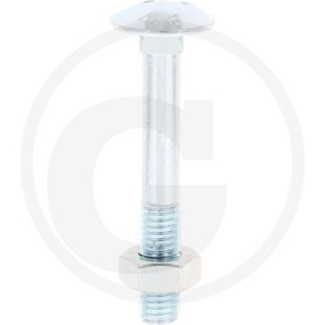 VPE25 slotbouten M10x70 DIN 603 staal 4.6 gegalvaniseerd platte ronde kop