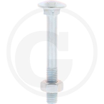 VPE50 slotbouten M10x80 DIN 603 staal 4.6 gegalvaniseerd platte ronde kop