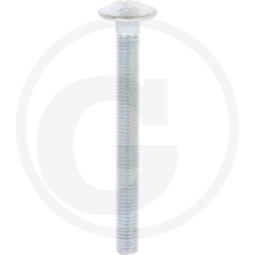 VPE50 slotbouten M10x100 DIN 603 staal 4.6 gegalvaniseerd platte ronde kop