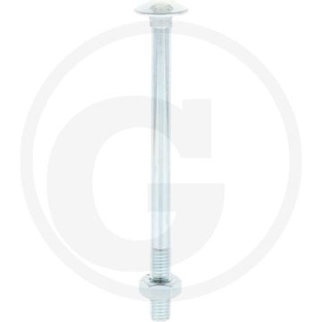 VPE25 slotbouten M10x140 DIN 603 staal 4.6 gegalvaniseerd platte ronde kop