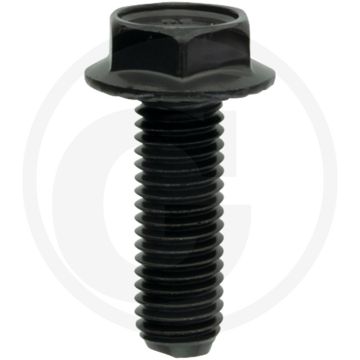 Zeskantbout DIN 88933 M10 x 30 staal 8.8 zwart flenskop buitenzeskant metrisch draad