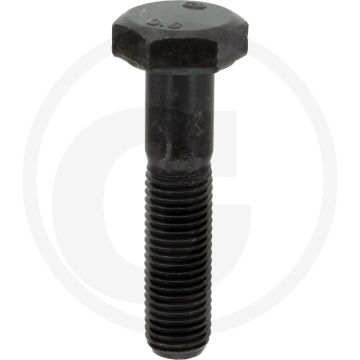 Zeskantbout DIN 960 M10 x 45 staal 8.8 zwart metrische schroefdraad