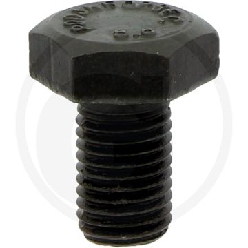 Zeskantbout DIN 961 M10 x 16 staal 8.8 zwart buitendraad metrisch 1,25 RH