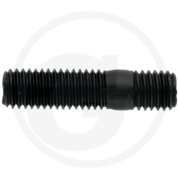 Tapeind DIN 939 M10 x 30 staal 8.8 – metrische schroefdraad, zwart, zonder kop