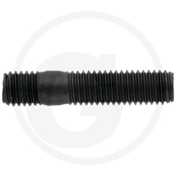 Tapeind DIN 939 M10 x 35 staal 8.8 zwart metrische schroefdraad RH