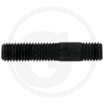 Tapeind DIN 939 M10 x 40 staal 8.8 zwart metrische schroefdraad RH