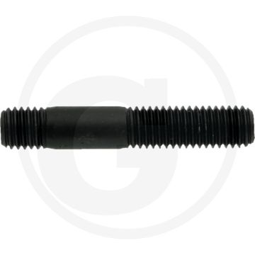 Tapeind DIN 939 M10 x 45 staal 8.8 zwart metrische schroefdraad RH