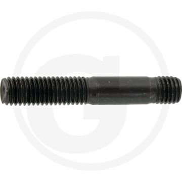 Tapeind DIN 939 M10 x 50 staal 8.8 zwart metrische schroefdraad RH