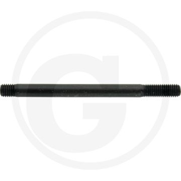 Tapeind DIN 939 M10 x 120 staal 8.8 zwart metrische schroefdraad