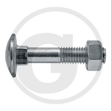 Slotbouten DIN 603 M12 staal 4.6 gegalvaniseerd 70 mm platte ronde kop