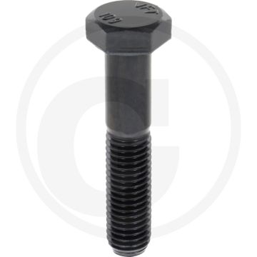 Zeskantbout DIN 931 M12x60 Staal 10.9 Zwart