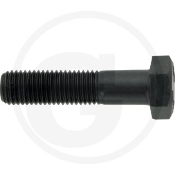 Zeskantbout DIN 960 M12 x 50 staal 10.9 zwart metrische draad 1,5 buitendezeskant