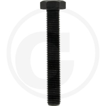 Zeskantbout DIN 961 M12x80 Staal 8.8 Zwart