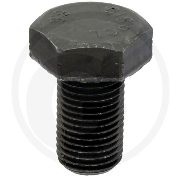 Zeskantbout M12 x 20 DIN 961 Staal 8.8 Zwart Buitenzeskant