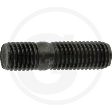 Tapeind DIN 939 M12 x 30 staal 8.8 metrische draad zwart