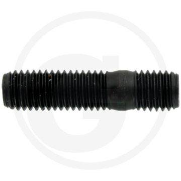 Tapeind DIN 939 M12 x 35 staal 8.8 metrische schroefdraad zwart