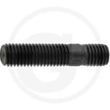 Tapeind DIN 939 M12 x 40 staal 8.8 zwart metrische schroefdraad RH