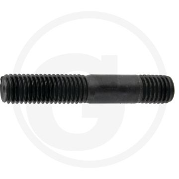 Tapeind DIN 939 M12 x 55 staal 8.8 zwart metrische schroefdraad RH