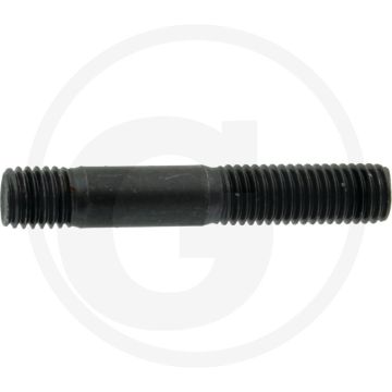 Tapeind DIN 939 M12 x 60 staal 8.8 zwart metrische schroefdraad