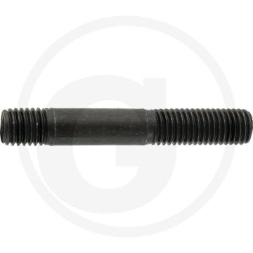 Tapeind DIN 939 M12 x 65 staal 8.8 zwart metrische draad RH