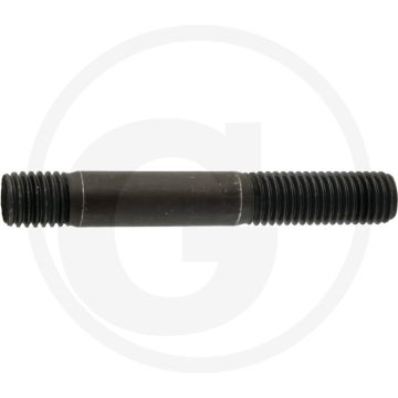 Tapeind DIN 939 M12 x 70 staal 8.8 zwart metrische schroefdraad
