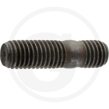 Tapeind DIN 939 M12 x 75 staal 8.8 zwart metrische schroefdraad RH