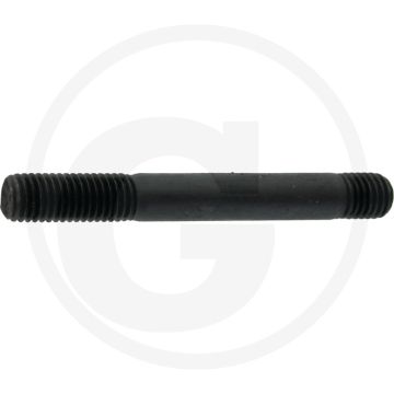 Tapeind DIN 939 M12 x 85 staal 8.8 zwart metrische schroefdraad RH