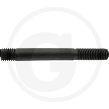 Tapeind DIN 939 M12 x 90 staal 8.8 zwart metrische draad RH