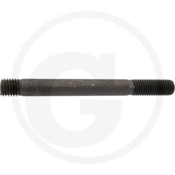 Tapeind DIN 939 M12 x 110 staal 8.8 zwart metrische schroefdraad RH