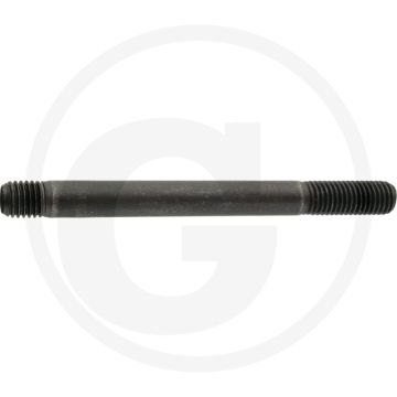 Tapeind DIN 939 M12 x 120 staal 8.8 zwart metrische schroefdraad RH