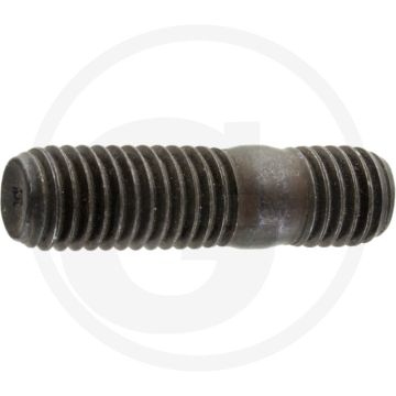 Tapeind DIN 939 M12 x 130 staal 8.8 metrische schroefdraad zwart