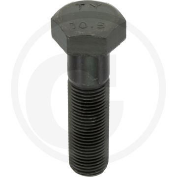 Zeskantbout DIN 960 M16x60 Staal 10.9 Zwart