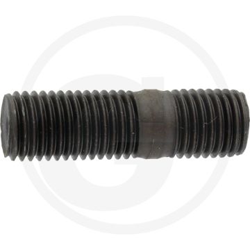 Tapeind DIN 939 M16 x 35 staal 8.8 zwart metrische schroefdraad RH