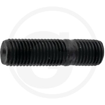 Tapeind DIN 939 M16 x 40 staal 8.8 zwart metrische schroefdraad RH