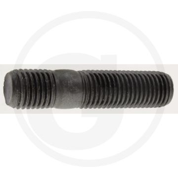 Tapeind DIN 939 M16 x 50 staal 8.8 zwart metrische schroefdraad RH