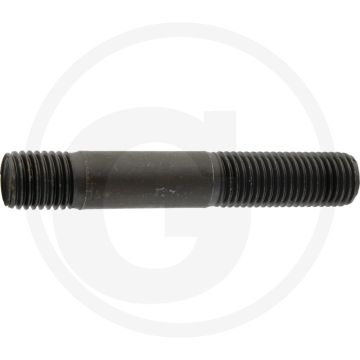 Tapeind DIN 939 M16 x 80 staal 8.8 zwart metrische schroefdraad