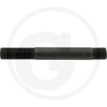 Tapeind DIN 939 M16 x 110 staal 8.8 metrische schroefdraad zwart