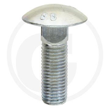 Slotbout M16 x 50, DIN 603, verzinkt staal 8.8 platte ronde kop