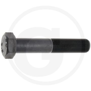 Zeskantbout DIN 960 M24 x 130 staal 8.8 buitendraad 2mm zwart zeskantkop