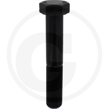 Zeskantbout DIN 960 M24 x 140 staal 8.8 zwart metrische draad 2 mm spoed