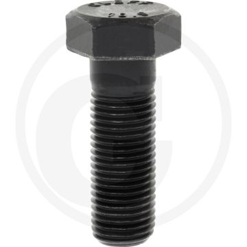 Zeskantbout M27x80 DIN 931 Staal 10.9 Onbehandeld Zwart