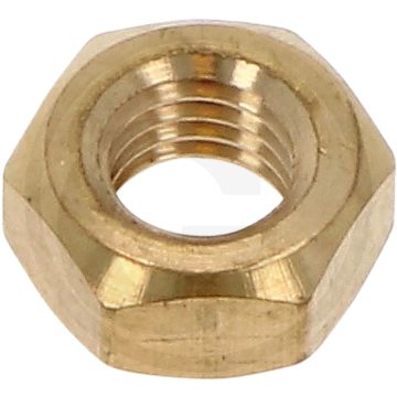 Messing moer DIN 934 M8 messing – metrische schroefdraad, sleutelmaat 13 mm