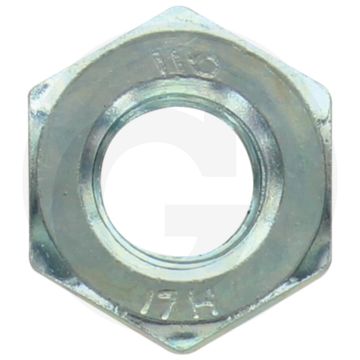 Zeskantmoer DIN 936 / 439 M10 staal, laag model gegalvaniseerd