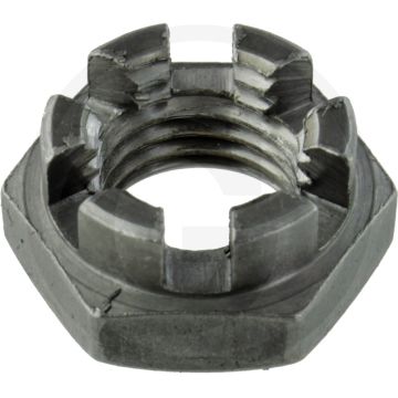 Kroonmoer DIN 937 M12 staal – borgmoer met spoed 1,5 mm