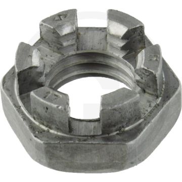 Kroonmoer DIN 937 M12 staal – met borgfunctie, spoed 1.75 mm