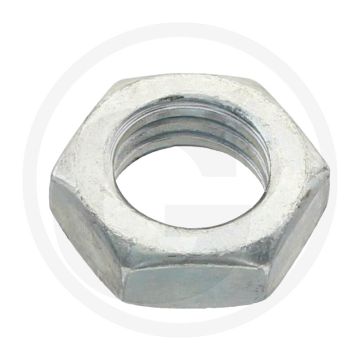 Zeskantmoer DIN 936 / 439 M18 staal, laag model gegalvaniseerd