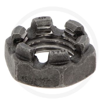 Kroonmoer DIN 937 M22 staal – borgmoer, spoed 2.5 mm