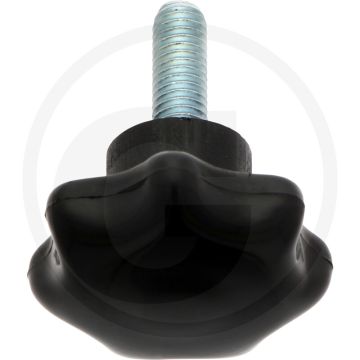 Sterknop M6 DIN 6336 zwart met buitendraad Ø30 mm