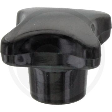 Kruisknop M6 DIN 6335 Zwart Ø32 mm Met draadbus