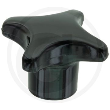 Kruisknop M10 DIN 6335 Zwart Ø50 mm Met draadbus
